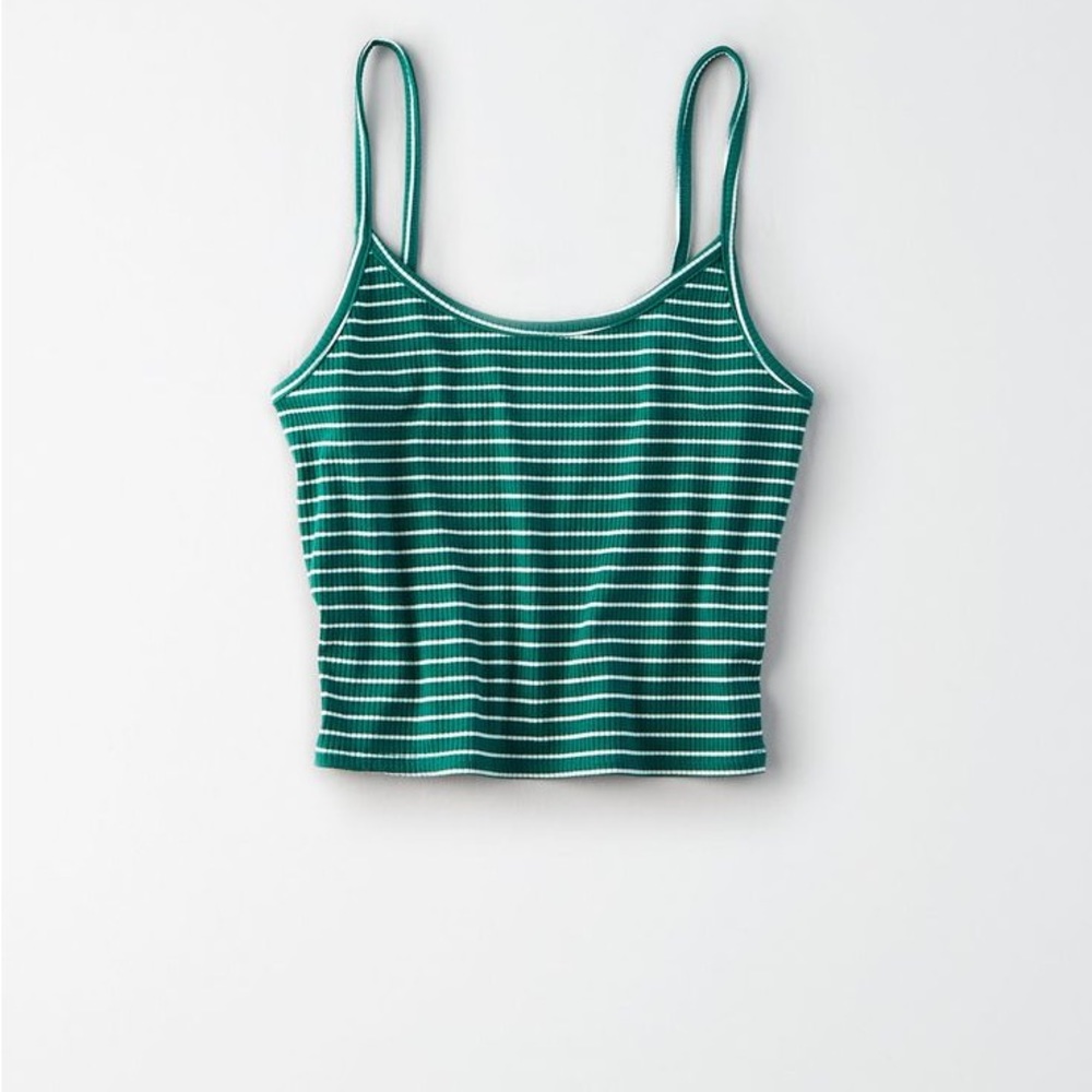 Green Stripped Tank